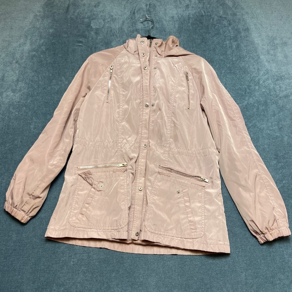 Cavalini Original An Ever Young Community Rain Jacket Womens Medium Pink Hooded
